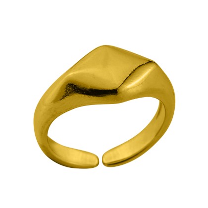 Δαχτυλίδι Από Ορείχαλκο Επιχρυσωμένο 24Κ PF38611