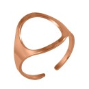 Δαχτυλίδι Από Ανοξείδωτο Ατσάλι Ροζ Επιχρυσωμένο MI39851