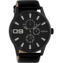 OOZOO Timepieces XXL Black Leather Strap C10349