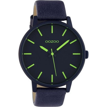 OOZOO Timepieces XL Blue Leather Strap C10382