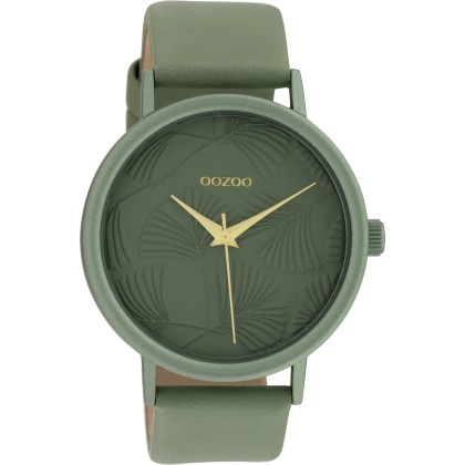 OOZOO Timepieces Green Leather Strap C10392