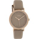OOZOO Timepieces Rose Gold Brown Leather Strap C10422