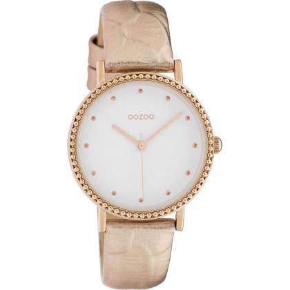 OOZOO Timepieces Rose Gold Leather Strap C10423