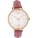 OOZOO Timepieces Rose Gold Pink Leather Strap C10456