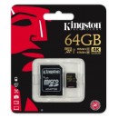 Gold microSD UHS-I Speed Class 3 (U3) - Kingston 64GB SDCG/64GB