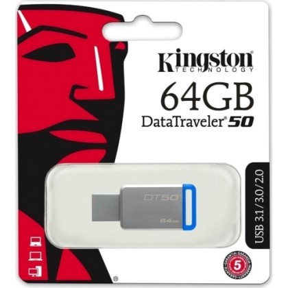 Kingston DataTraveler 50 USB 3.1 Drive 64GB | DT50/64GB