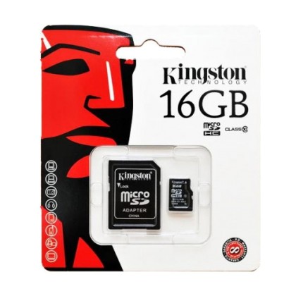 Micro SD Class 10 Kingston 16GB+Adapter SDC10