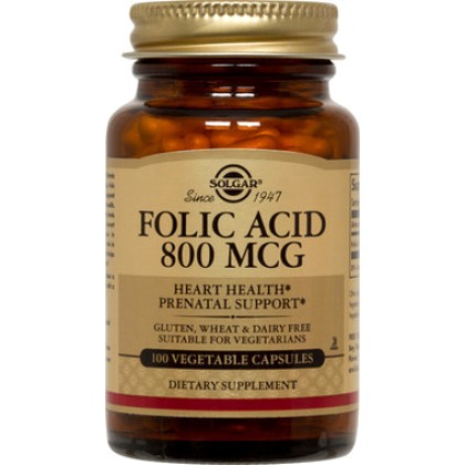 
      Solgar Folic Acid 800mcg 100 φυτικές κάψουλες
    