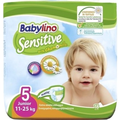 
      Babylino Sensitive No 5 18τμχ (11-25Kg)
    