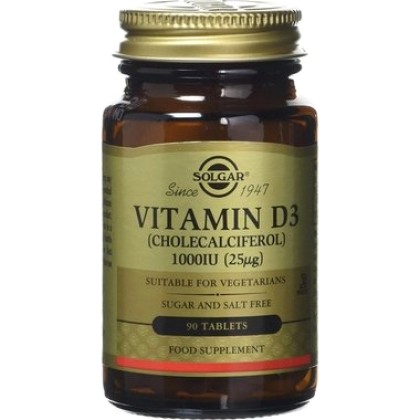 
      Solgar Vitamin D3 1000iu 90 ταμπλέτες
    