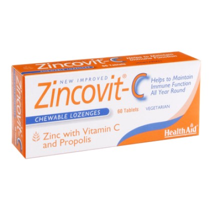 
      HEALTH AID ZINCOVIT C 60TAB  BLISTER
    
