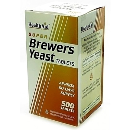 
      Health Aid Brewers Yeast (Μαγιά Μπύρας) 500 ταμπλέτες
   
