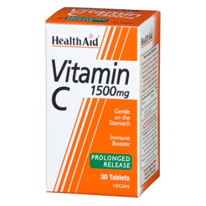 
      Health Aid Vitamin C 1500mg Prolonged Release 30 ταμπλέτε