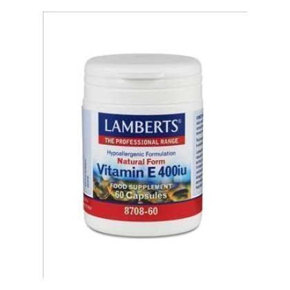 
      Lamberts Vitamin E 400iu Natural Form 60 κάψουλες
    