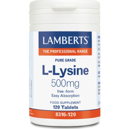 
      LAMBERTS L-LYSINE 500MG 120TABS
    
