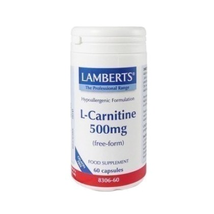 
      Lamberts L-Carnitine (Καρνιτίνη) 500mg 60 κάψουλες
    