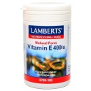 
      Lamberts Vitamin E 400IU Natural Form 180 κάψουλες
    