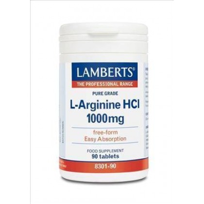 
      Lamberts L-Arginine HCl 1000mg 90 ταμπλέτες
    