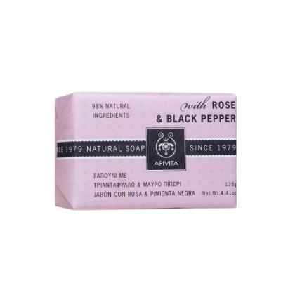 
      Apivita Natural Soap με Τριαντάφυλλο & Μαύρο Πιπέρι 125gr