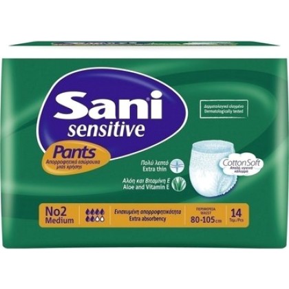 
      Sani Sensitive Pants Medium No2 14τμχ
    