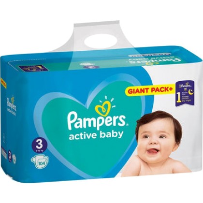 
      Pampers Active Baby Giant Pack No 3 (6-10kg) 90τμχ
    