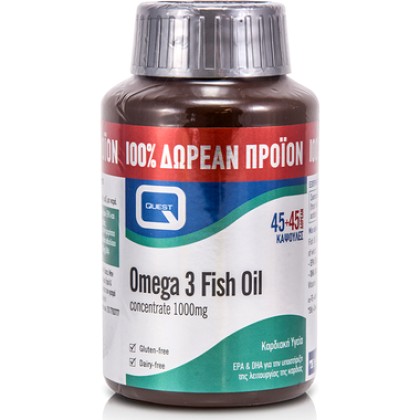 
      Quest Omega 3 Fish Oil 1000mg 45+45 κάψουλες
    