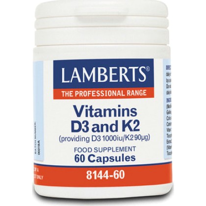 
      Lamberts Vitamin D3 1000iu & K2 90µg 60 κάψουλες
    