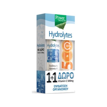 
      Power Health Hydrolytes + Vitamin C 500mg 2 x 20 αναβράζο
