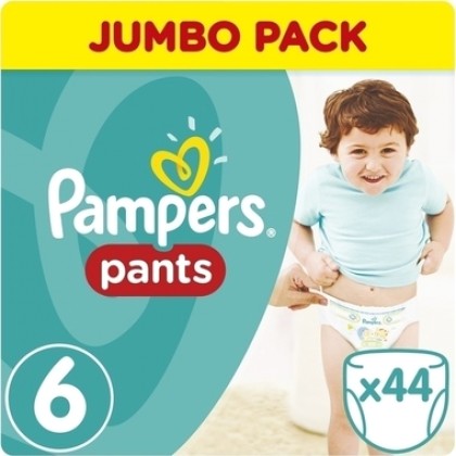 
      Pampers Jumbo Pack Pants No 6 Extra Large (15kg+) 44τμχ
 