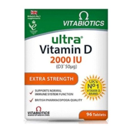 
      Vitabiotics Ultra Vitamin D 2000 IU D3 50mg 96 ταμπλέτες
