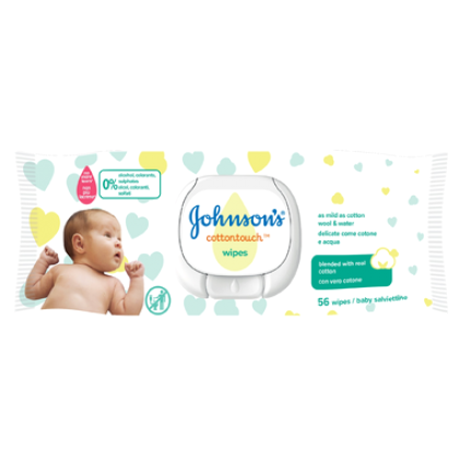 
      Johnson & Johnson Baby Cotton Touch Wipes 56τμχ
    