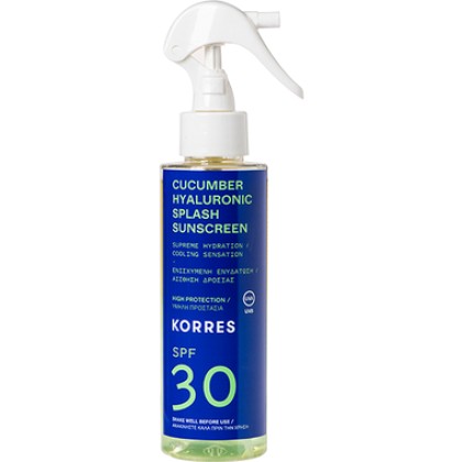 
       Korres Cucumber Hyaluronic Splash Sunscreen SPF30 150ml

