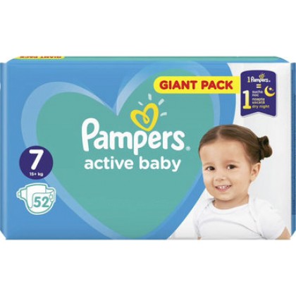 
       Pampers Active Baby Νο 7 (15+kg) 52τμχ
    