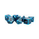 Polyhedral Dice: Blue with Black Enamel (16mm)