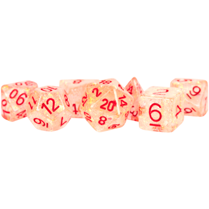 16mm Resin Flash Dice Poly Set Red