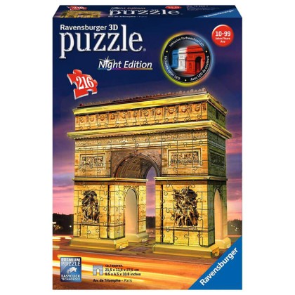 Αψίδα του Θριάμβου τη Nύχτα - 3D Puzzle - 216pc 