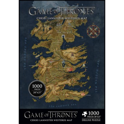 Game of Thrones: Χάρτης Γουέστερος της Σέρσεϊ - Παζλ - 1000 pc