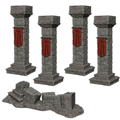 WizKids: Deep Cuts Unpainted Miniatures - Pillars & Banners