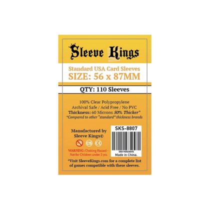 Sleeve Kings: Standard USA Card Sleeves (56x87mm)