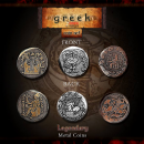 Greek Metal Coins Set (x24)