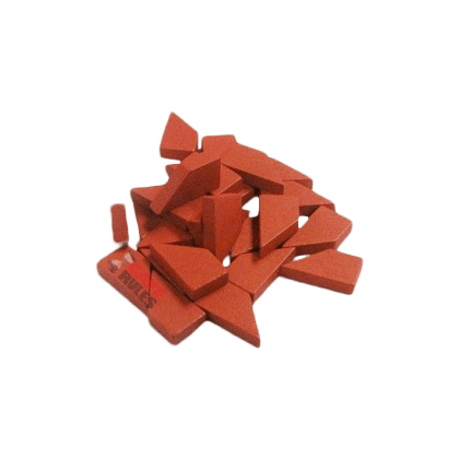 Wooden Token Set - Red Metal Alloy (25)