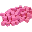 Wooden Cube Set 8mm - Pink (100)