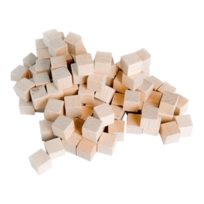 Wooden Cube Set 10mm - Natural (100)