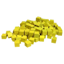 Wooden Cube Set 10mm - Yellow (100)