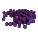 Wooden Cube Set 10mm - Purple (100)