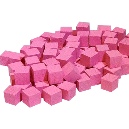 Wooden Cube Set  10mm - Pink (100)
