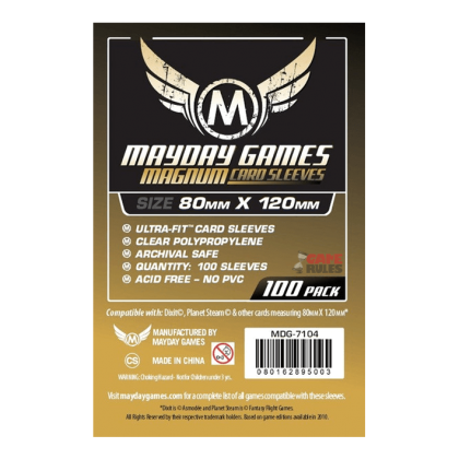 Magnum Gold Ultra Fit Sleeves (80x120) 100C - Black Backed