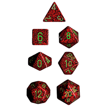Speckled Dice Set - Stawberry x7