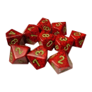 Speckled Dice Set D10 - Strawberry x10