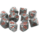 Speckled Dice Set D10 - Granite x10